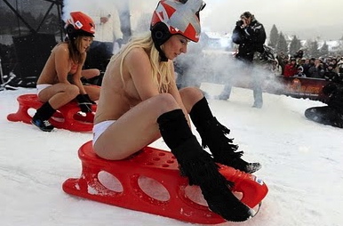 topless bobsleigh